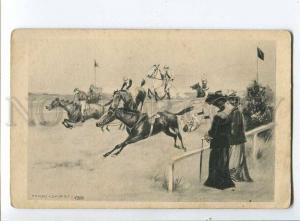 257537 HORSE Racing RACE by TOMMI-SMART Vintage postcard