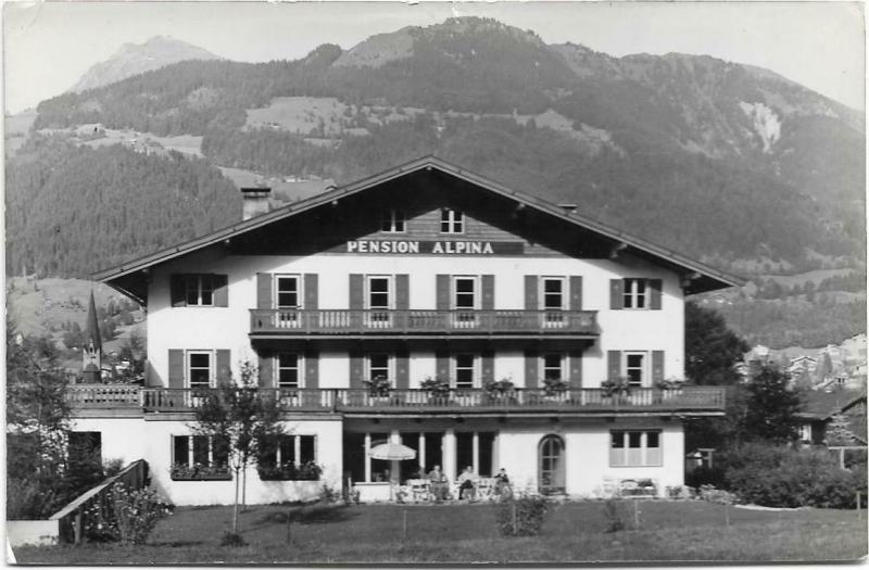 Austria Hotel Pension Alpina Kitzbühel Tirol RPPC 01.28