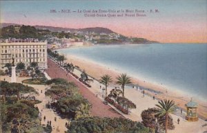 France Nice Le Quai des Etats-Unis et le Mont Boron