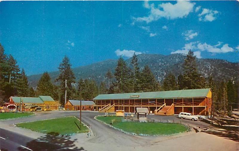 STATELINE, Lake Tahoe, California  CA   BROOKE'S LODGE  Roadside 1950s  Postcard