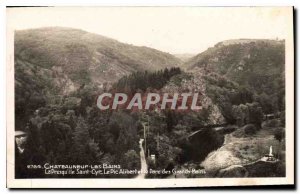 Old Postcard Chateauneuf les Bains Presquile Saint Cyr peak Alibert and Grand...