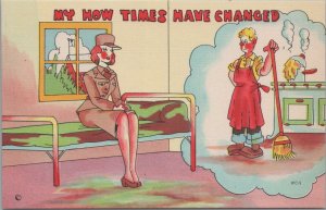 Comic WWII Postcard Women's Changing Roles in War