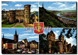 Postcard Modern Porta Nigra Mariensäule und Mosel