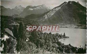 Modern Postcard Lake of Annecy (High knew) talloires has the shadow of the mo...