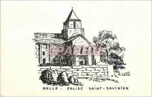 Postcard Modern Melle Church St. Savinien