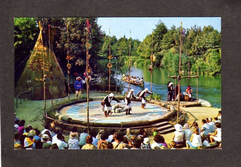 CA Disneyland Indian Village Dancers Amusement Park Anaheim California Postcard