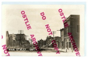 Oakland IOWA RPPC 1912 MAIN STREET nr Council Bluffs Avoca Walnut Atlantic