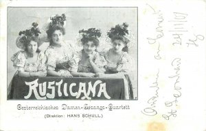 Austrian Rusticana ladies music quartett director Hans Schull Austria 1901