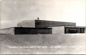 Real Photo Postcard Public School Gymnasium in Le Mars, Iowa