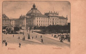 Vintage Postcard 1900's Palace of Justice Munchen Justizpalast Bavaria Germany