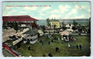 SEDALIA, MO  Grandstands STATE FAIR & HOSPITAL 1912 Pettis County Postcard