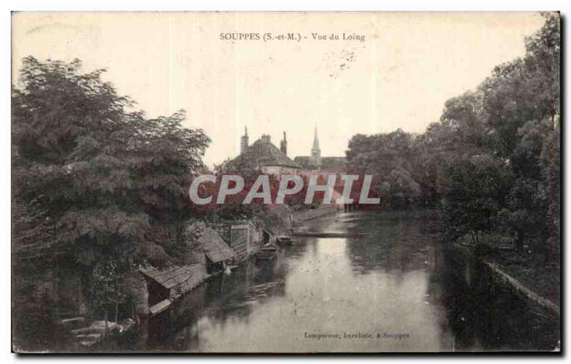 Old Postcard View Souppes Loing
