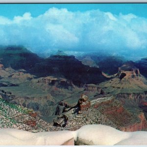 1955 Grand Canyon, Ariz Bright Angel Lodge Winter Fred Harvey Restaurant PC A238