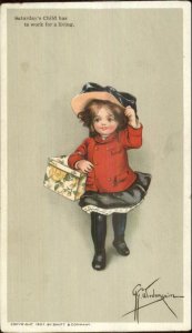 Wiederseim - Day of the Week Children Series SATURDAY c1910 Postcard