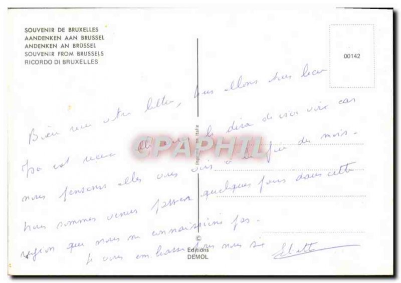 Postcard Modern Brussels Manneken Pis