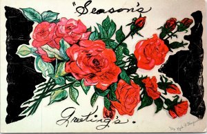 Roses by Mouth Artist Myla Thompson Polio POSTCARD