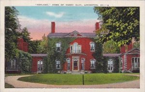 Kentucky Lexington Ashlans Home Of Henry Clay 1939