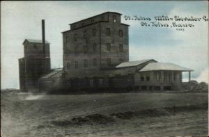 St. John KS Mill & Elevator c1910 Postcard