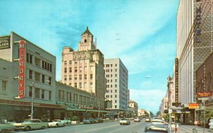 Vintage Postcard 1967 5th Street Tampa Bay McRory's & Bank St. Petersburg Fla.