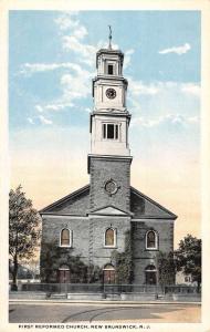 New Brunswick New Jersey First Reformed Church Antique Postcard K103337