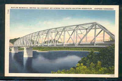 Tennessee colour PC Butler Memorial Bridge Hwy 421 S Holston Reservoir  unused