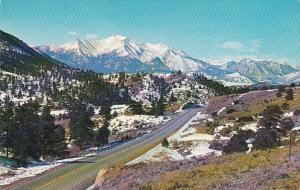 Colorado rocky Mountains The Collegiate Range Showing Mt Princeton Mt Yale &a...