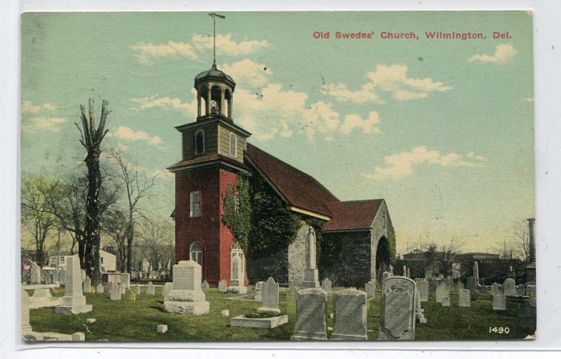 Old Swedes Church Wilmington Delaware 1912 postcard