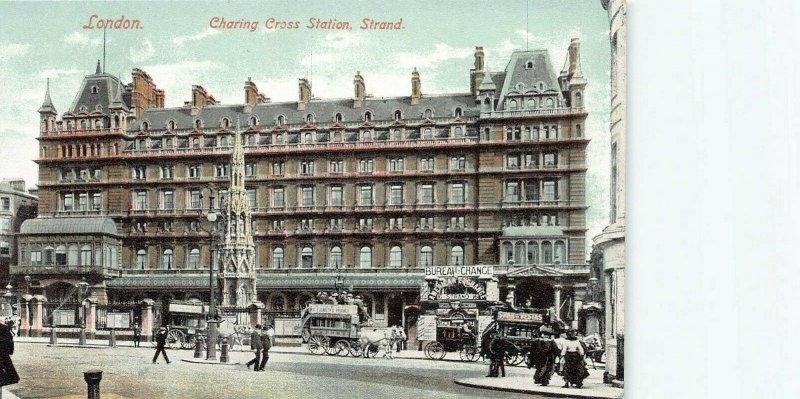 Charing Cross Train Station, London, England, Great Britain, Early Postcard