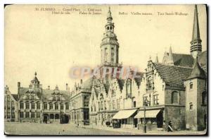 Old Postcard Furnes Grand Place North Coast City Hall Courthouse