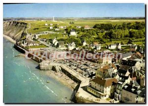 Modern Postcard Arromanches Les Bains Harbor View From Unloading Aerienne