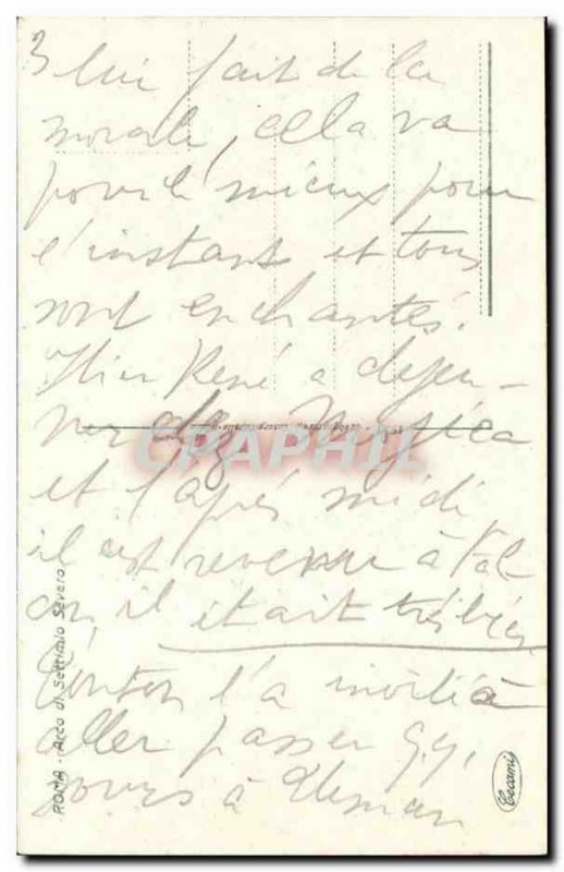 Italy Roma Old Postcard Arco di Severo Settimlo