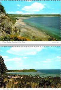 2~1972 4X6 Postcards Tumon Bay, Guam BEACH VIEW From TWO LOVERS POINT & HOTELS