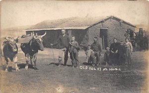 Old folks at home Sod House Writing on Back 