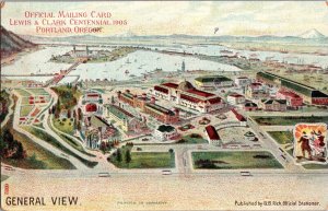View Overlooking Lewis & Clark Centennial Portland OR c1905 Vintage Postcard P71