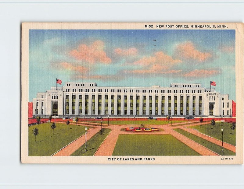 Postcard New Post Office, Minneapolis, Minnesota