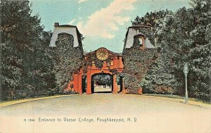 POUGHKEEPSIE  NEW YORK~ENTRANCE TO VASSAR COLLEGE~ROTOGRAPH 1900s PHOTO POSTCARD