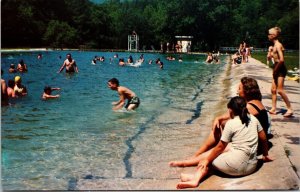 Spruce Creek Pennsylvania Camp Kanesatake Swimming Pool Chrome Postcard 