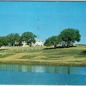 c1960s Johnson City, TX LBJ Ranch Pedernales River Note the ice Chrome PC A316