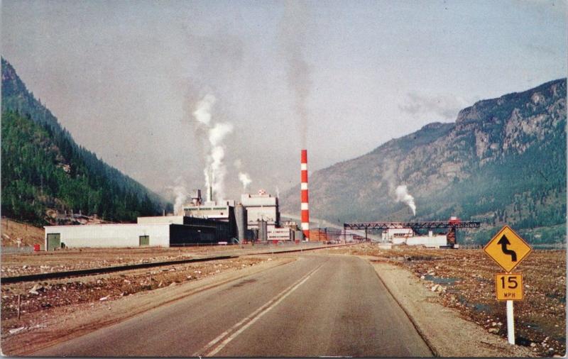 Celgar Pulp Mill Castlegar BC Unused Vintage Postcard D65