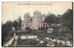 Surroundings Old Postcard Argenton Chateau de Chabenet view of the Gardens