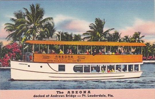 Florida Fort Lauderdale The Abeona Docked At Andrews Bridge