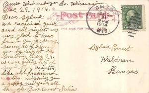 OSHKOSH, WI Wisconsin  OLD LADIES' HOME~Girl Sitting on Steps   1914 Postcard