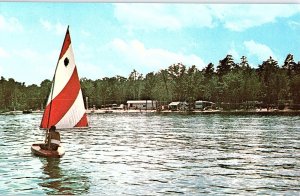 Chrome CAMPGROUND SCENE West Ossipee - Near Laconia New Hampshire NH AH7982