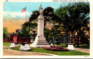 Pennsylvania Rochester Soldiers Monument and Park Curteich