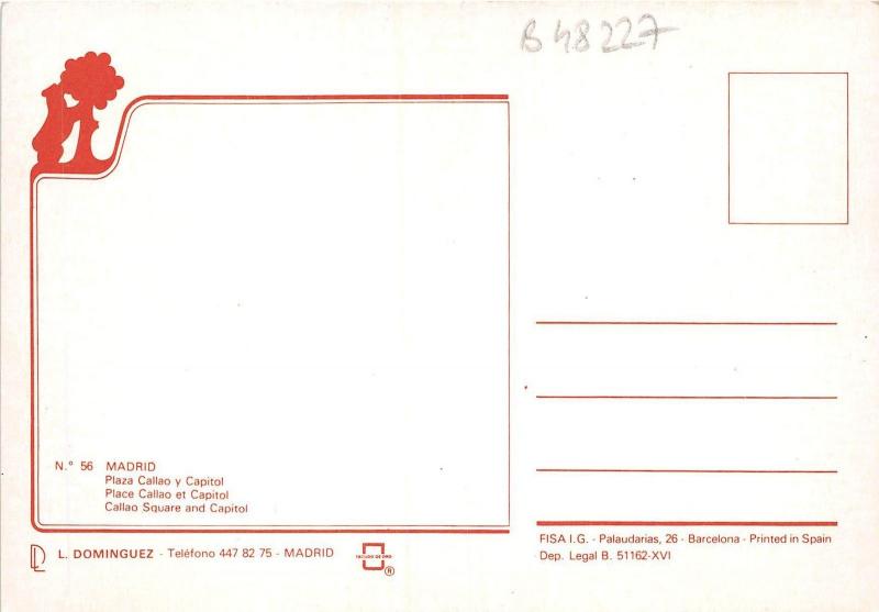 B48227 Madrid Plaza Callao and Capitol   spain