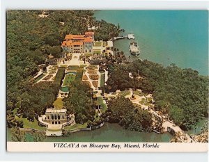 Postcard Vizcaya on Biscayne Bay, Miami, Florida