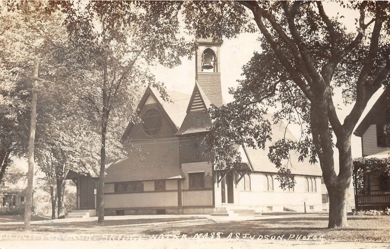 G31/ Bridgewater Massachusetts RPPC Postcard  c1910 Trinity Church