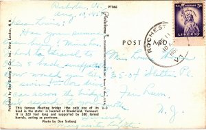Postcard VT Brookfield - floating bridge
