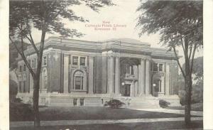 C-1910 New Carnegie Library Kewane Illinois Postcard 13202