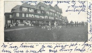 UDB Postcard; The Orange County Hunt at Red Swan Inn, Warwick NY Posted 1904